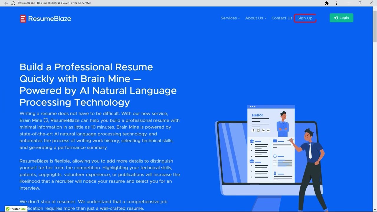 chronological resume emphasizes 60 Second Demo